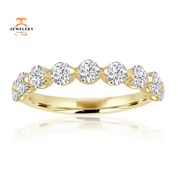 14KT Gold 1/2 CTW Floating Diamond Band - Image 3