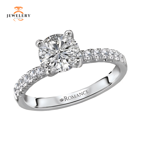 14K WHITE GOLD 1.05CTW DIAMOND ACCENT RING