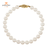 14KT 6 MM WHITE CULTURED AKOYA PEARL BRACELET