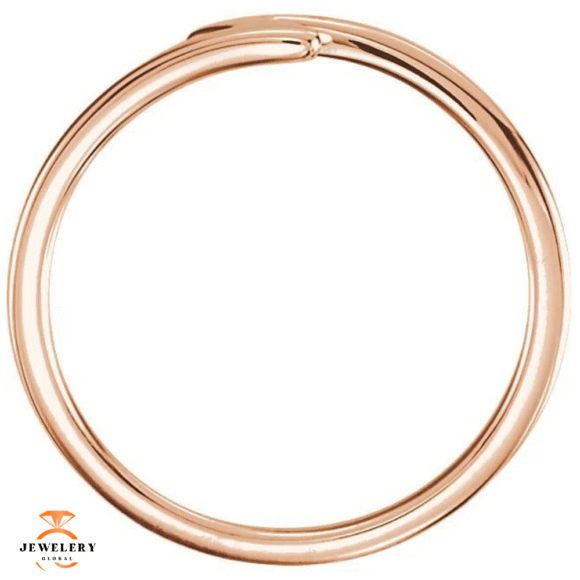 14KT GOLD NOTCHED STACKABLE RING - Image 2