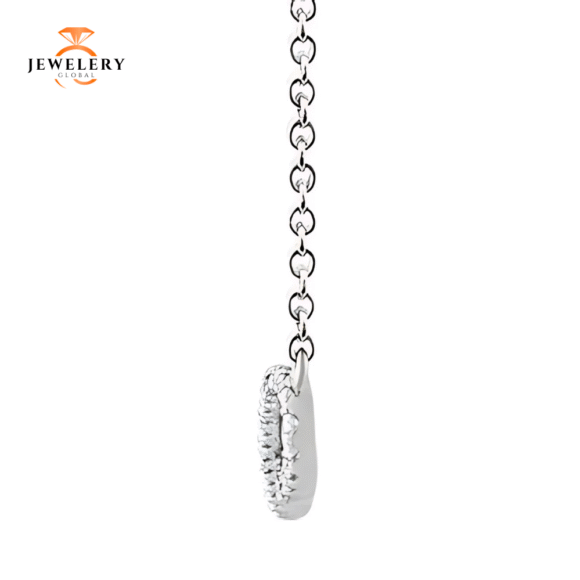 14K WHITE GOLD 1/4 CTW DIAMOND INFINITY-INSPIRED 16-18" NECKLACE - Image 2