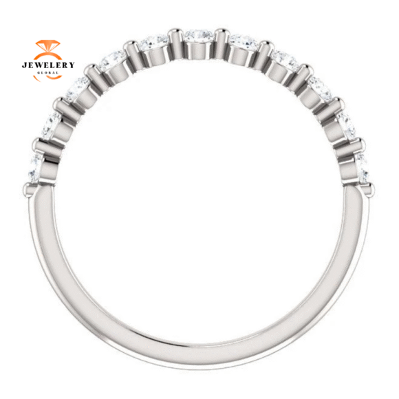 14KT GOLD 1/3 CTW DIAMOND ANNIVERSARY BAND - Image 2