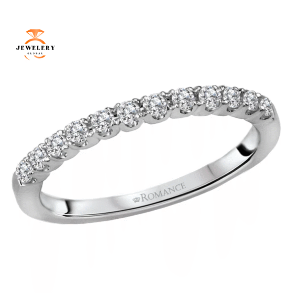 14KT Gold 3/8 CTW Diamond 12 Stone Band - Image 3
