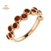 14KT GOLD 1.00 CTW ROUND GARNET BEZEL SET RING