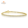 14K YELLOW GOLD 3.14CT DIAMOND TENNIS BRACELET
