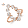 14KT GOLD 0.72 CTW DIAMOND HALO RING
