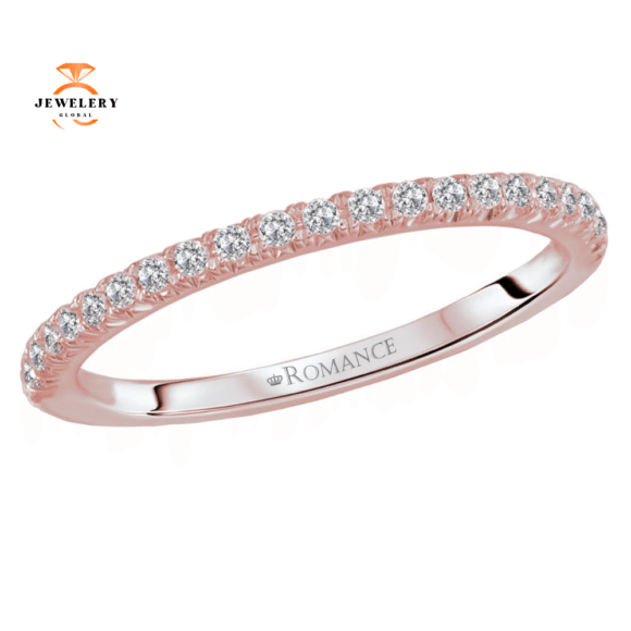 14KT GOLD 1/4 CTW ROUND DIAMOND 23 STONE BAND - Image 3