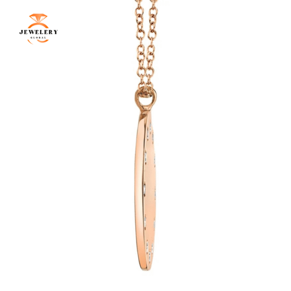 14KT GOLD 0.09 CTW DIAMOND DISC NECKLACE - Image 6