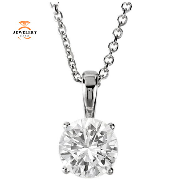 14KT GOLD 3/4 CT DIAMOND SOLITAIRE NECKLACE