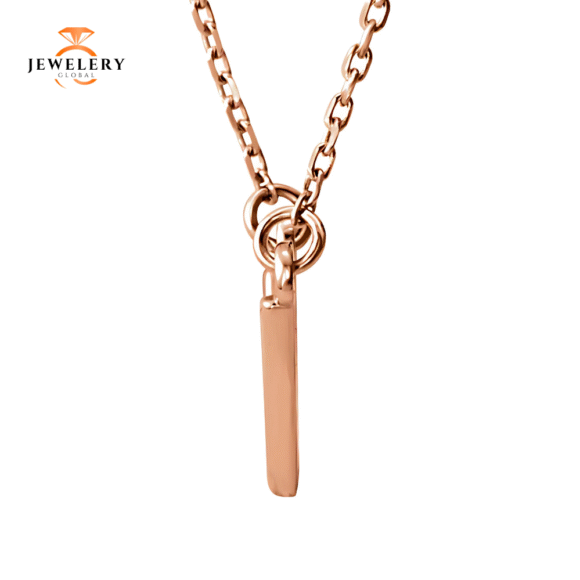 14KT GOLD PETITE "V" NECKLACE - 16.5" - Image 6