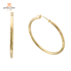 14KT Diamond Cut Hoop Earrings