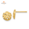14KT DIAMOND CUT SAND DOLLAR EARRINGS
