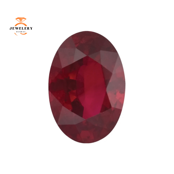 14KT GOLD 0.96 CTW RUBY & 0.50 CTW DIAMOND OVAL 5 STONE BAND - Image 5