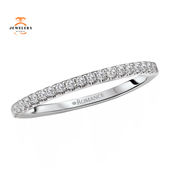 14KT GOLD 1/6 CTW ROUND DIAMOND 20 STONE BAND
