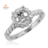 14KT White Gold .62 CTW Diamond Halo Setting for 1 CT Round
