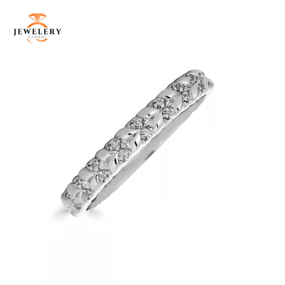 14KT 0.10CTW ROUND DIAMOND CHEVRON FASHION RING - Image 2