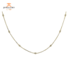 14KT 0.25CT ROUND DIAMONDS BY THE YARD NECKLACE 18"