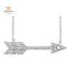14KT Gold 1/10 CTW Diamond Arrow Necklace