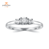 14KT 0.47CT 3 Round Diamond Ring