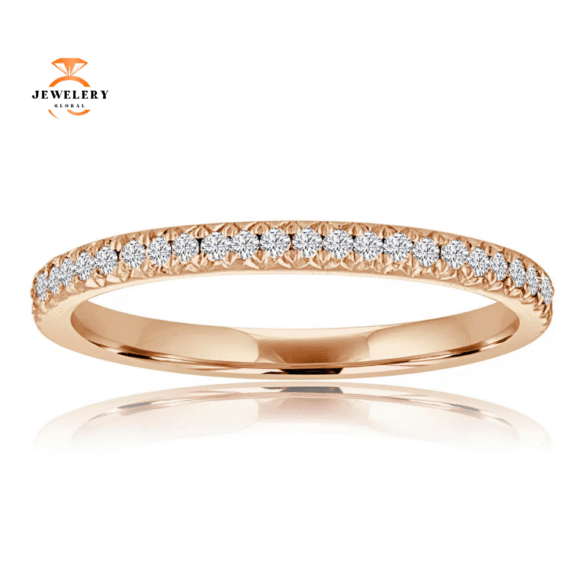 14KT Gold 1/4 CTW Round Diamond 38 Stone Band - Image 3