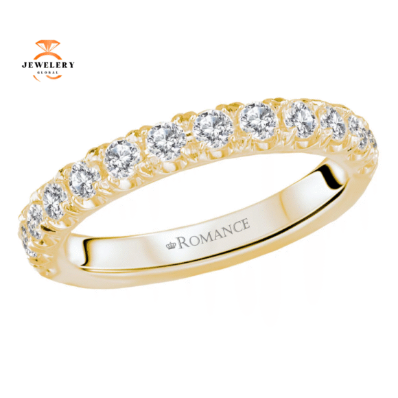 14KT GOLD 5-8 CTW DIAMOND 13 STONE BAND