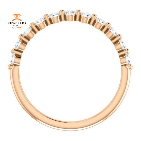 14KT GOLD 1/3 CTW DIAMOND ANNIVERSARY BAND - Image 5