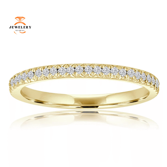 14KT Gold 1/4 CTW Round Diamond 38 Stone Band - Image 4