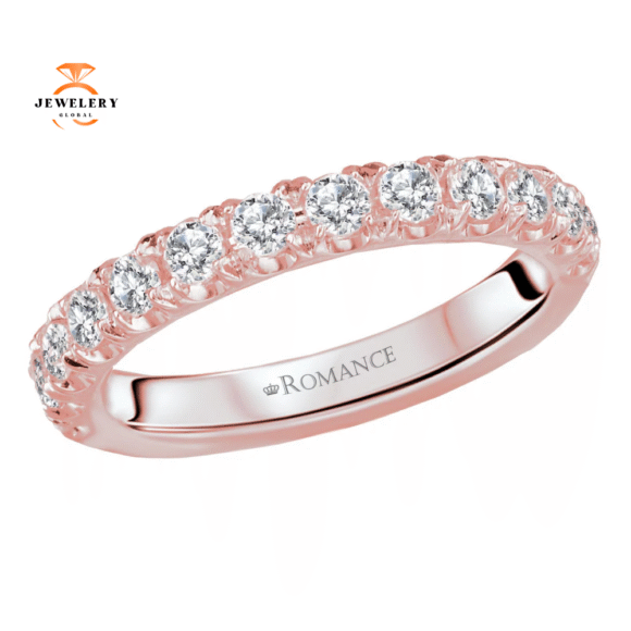14KT GOLD 5-8 CTW DIAMOND 13 STONE BAND - Image 2
