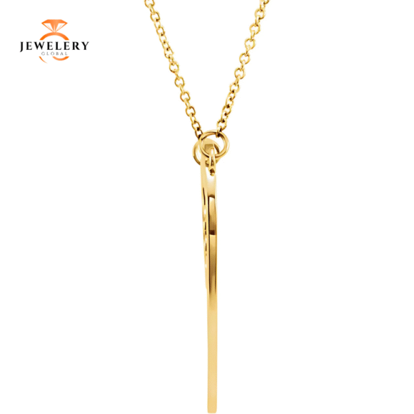 14KT GOLD "MOM" HEART NECKLACE - Image 2