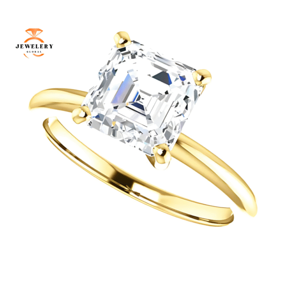 14KT GOLD 1 1/2 CT ASSCHER DIAMOND SOLITAIRE RING - Image 17