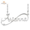 14KT GOLD .015 CTW DIAMOND INFINITY SCRIPT NAMEPLATE NECKLACE