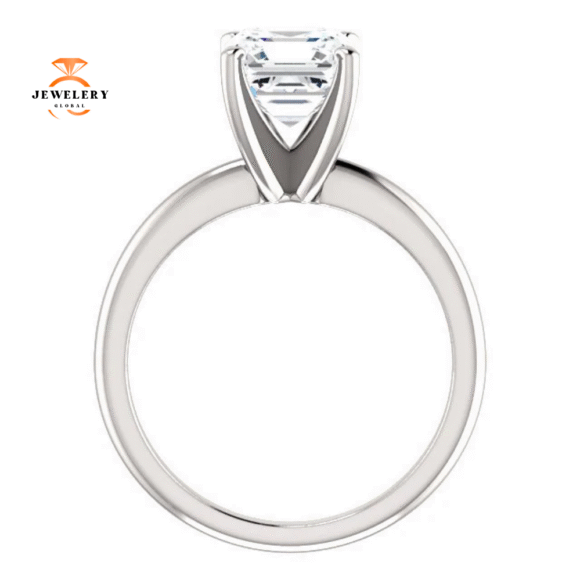 14KT GOLD 1 1/2 CT ASSCHER DIAMOND SOLITAIRE RING - Image 7