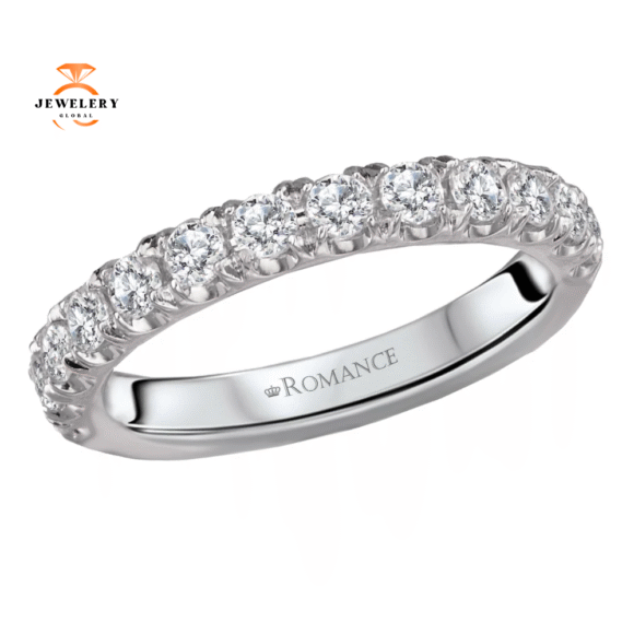 14KT GOLD 5-8 CTW DIAMOND 13 STONE BAND - Image 3