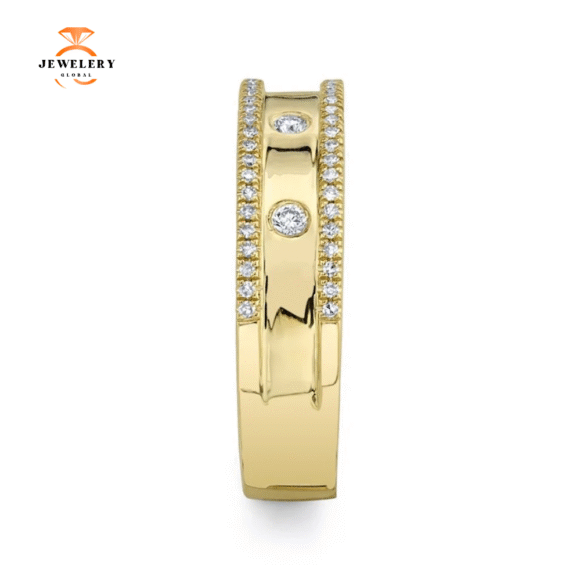 14KT GOLD 0.23 CTW DIAMOND ACCENT RING - Image 2
