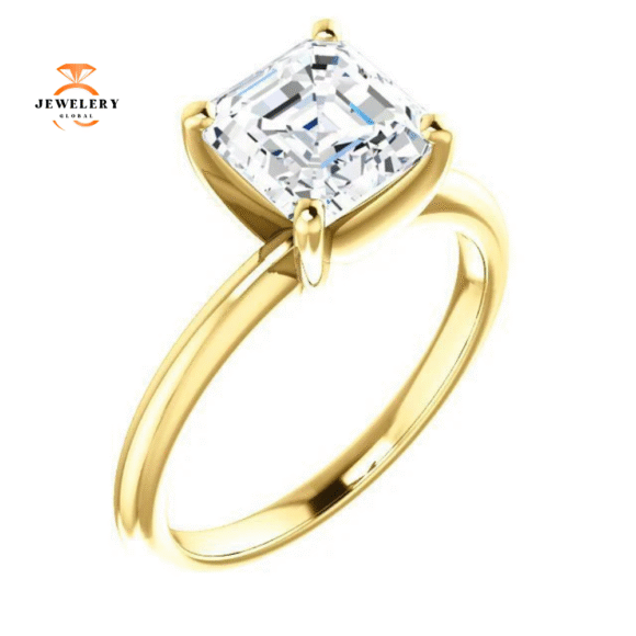 14KT GOLD 1 1/2 CT ASSCHER DIAMOND SOLITAIRE RING - Image 11