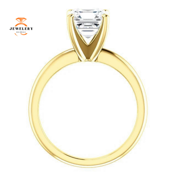 14KT GOLD 1 1/2 CT ASSCHER DIAMOND SOLITAIRE RING - Image 12