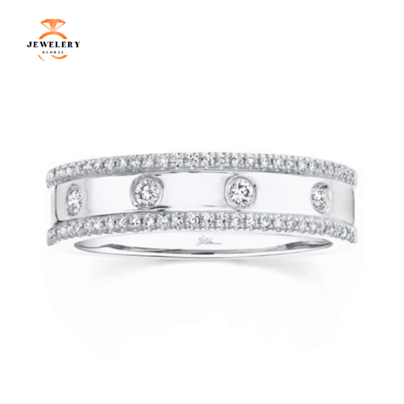 14KT GOLD 0.23 CTW DIAMOND ACCENT RING - Image 9