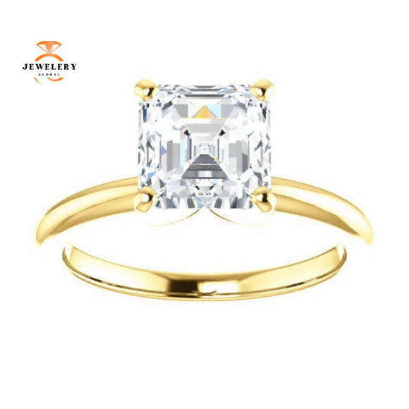 14KT GOLD 1 1/2 CT ASSCHER DIAMOND SOLITAIRE RING - Image 13