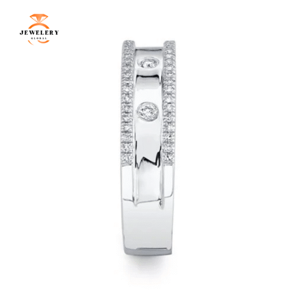14KT GOLD 0.23 CTW DIAMOND ACCENT RING - Image 8