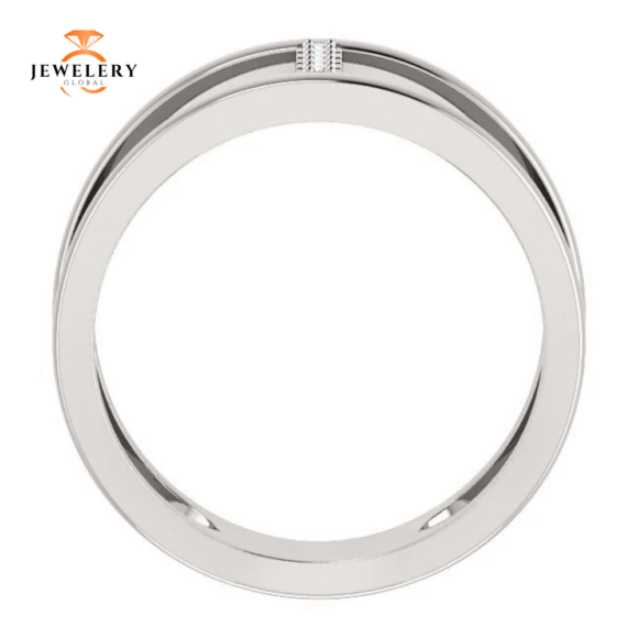 14KT GOLD .04 CTW DIAMOND NEGATIVE SPACE RING - Image 7