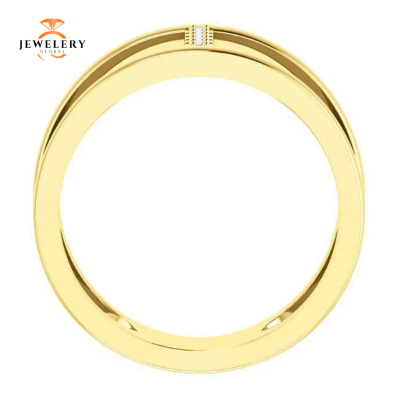 14KT GOLD .04 CTW DIAMOND NEGATIVE SPACE RING - Image 3