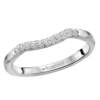 14KT GOLD 1/4 CTW ROUND DIAMOND CURVED 11 STONE BAND