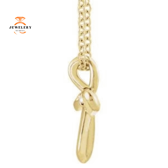 14KT GOLD PETITE .02 CTW DIAMOND CROSS 16-18" NECKLACE - Image 2