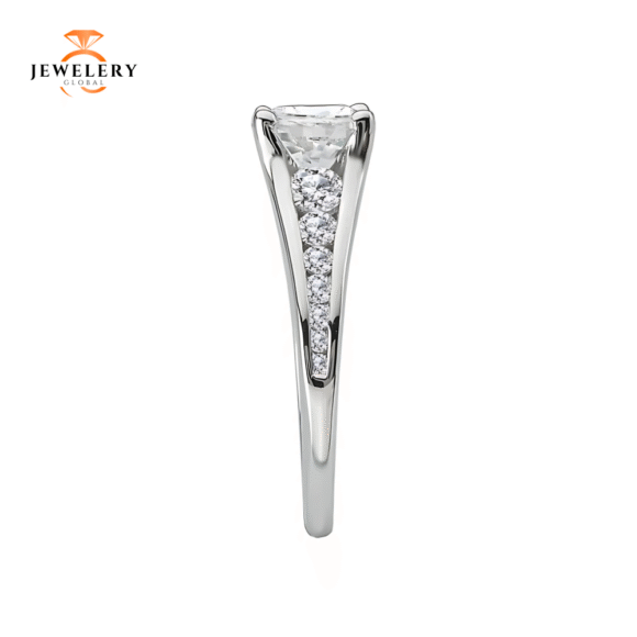 14KT 1/2 CTW DIAMOND GRADUATE CHANNEL SET MOUNTING FOR 1.50 CT ROUND - Image 3
