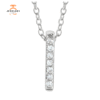 14KT GOLD .05 CTW DIAMOND BAR NECKLACE