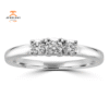 14KT White Gold 0.35 CTW 3 Stone Diamond Ring