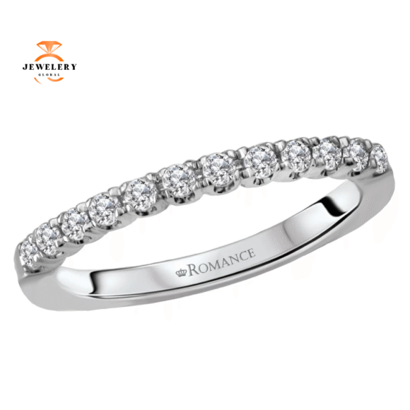 14KT GOLD 1/4 CTW ROUND DIAMOND 12 STONE BAND