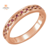 14KT GOLD STACKABLE RUBY BAND