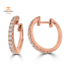 14KT Rose Gold .31 CTW Diamond Hoop Earrings