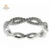 14KT White Gold .29 CTW Diamond Twist Band